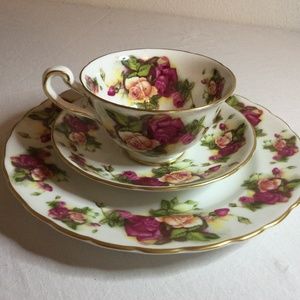 Royal Chelsea Bone China Three piece Tea and Desert Set